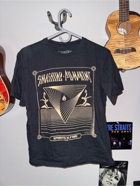 Smashing Pumpkins 'Spirits of Fire' Black Graphic Tour Tee